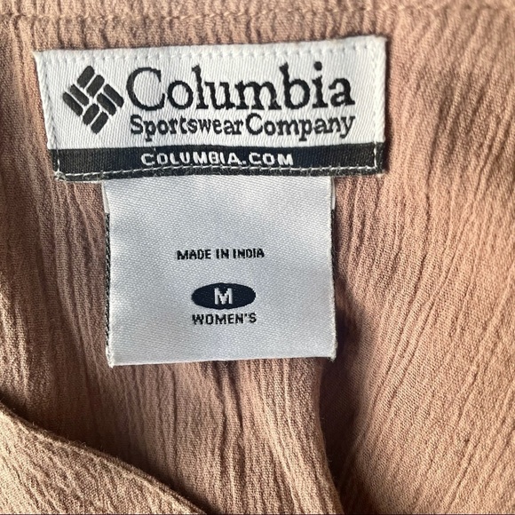 Columbia Brown Sleeveless V-Neck Cotton Cinch Bow Top Cocoa Brown Medium - Picture 2 of 8